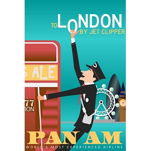 BLUESHAKER POSTER LONDON PAN AM<br>