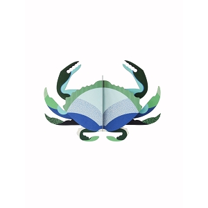 STUDIO ROOF WALL DECORATION<br>AQUAMARINE CRAB