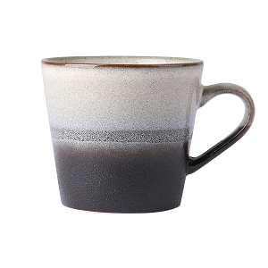 HK LIVING MUG 70  ANSE CAPPUCCINO CERAMIQUE<br>ROCK