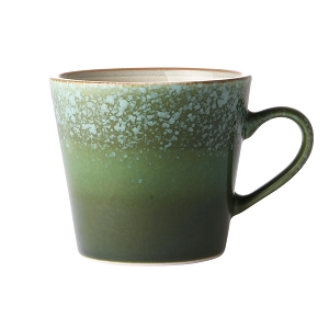 HK LIVING MUG 70  ANSE CAPPUCCINO CERAMIQUE<br>GRASS