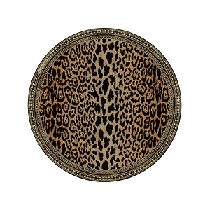 BEIJA FLOR SET TABLE ROND<br>FRINGE LEOPARD