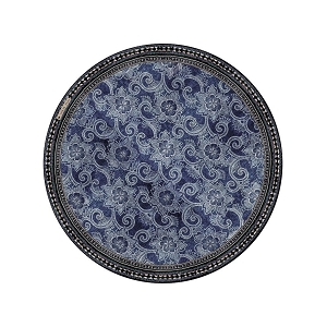 BEIJA FLOR SET TABLE ROND<br>BOHEMIAN GARDEN INDIGO FL