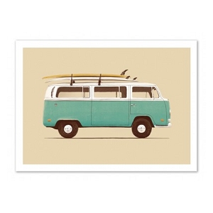 WALL EDITION POSTER BLUE VAN<br>