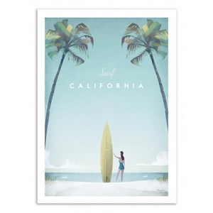 WALL EDITION POSTER SURF CALIFORNIA<br>