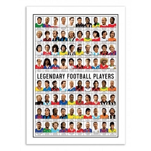 WALL EDITION POSTER LEGENDARY FOOTBALL PLAYERS GM<br>