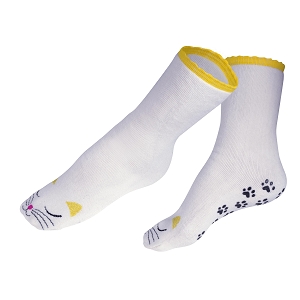 PYLONES DUCHESSE CHAUSSETTES CHAT<br>Blanc