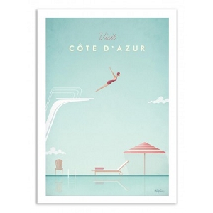 WALL EDITION POSTER VISIT COTE D AZUR<br>