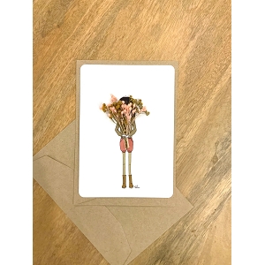 NELIA ILLUSTRATION CARTE FLEURIE LE GROS BOUQUET<br>