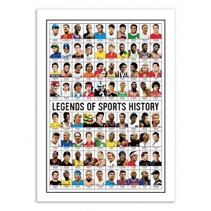 WALL EDITION POSTER LEGENDS OF SPORTS HISTORY<br>