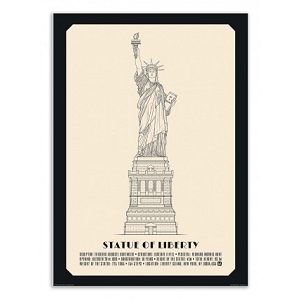WALL EDITION POSTER STATUE OF LIBERTY<br>