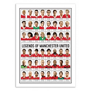 WALL EDITION POSTER LEGENDS MANCHESTER UNITED<br>