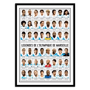 WALL EDITION POSTER LEGENDES OLYMPIQUE MARSEILLE<br>
