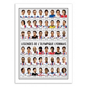 WALL EDITION POSTER LEGENDES OLYMPIQUES LYONNAIS<br>