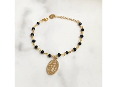 LITCHI BRACELET MARY<br>Noir