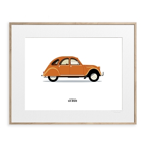 IMAGE REPUBLIC POSTER DUO 2CV<br>Orange