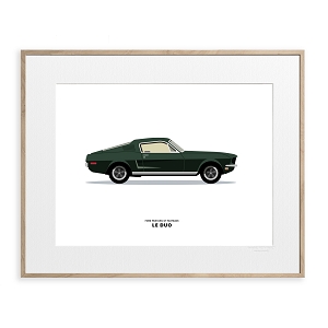 IMAGE REPUBLIC POSTER DUO MUSTANG GT FASTBACK<br>