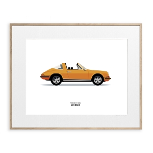 IMAGE REPUBLIC POSTER DUO PORSCHE 911 TARGA<br>Orange