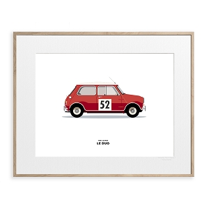 IMAGE REPUBLIC POSTER DUO MINI COOPER<br>Rouge