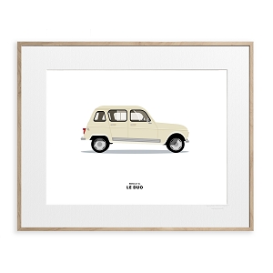 IMAGE REPUBLIC POSTER DUO 4L RENAULT<br>Beige