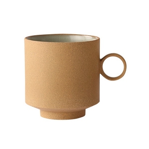 HK LIVING COFFEE MUG OCHRE BOLD BASIC<br>