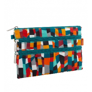 PYLONES ZIP POUCH POCHETTE 3 ZIP<br>ACCORDEON