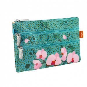 PYLONES ZIP POUCH POCHETTE 3 ZIP<br>orchid Bleu 