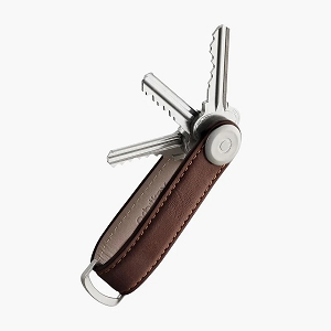 ORBITKEY KEY ORGANISER LEATHER<br>BROWN