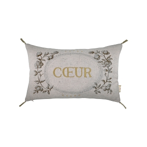 BONCOEURS HOUSSE COUSSIN 30*50 ENLUMINURE COEUR<br>.