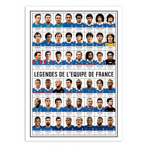 WALL EDITION POSTER LEGENDES DE LEQUIPE DE FRANCE<br>