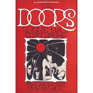 AFFICHE A4 SURF POSTER THE DOORS COW PALACE