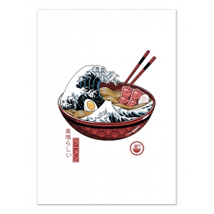 WALL EDITION POSTER GREAT RAMEN WAVE WHITE<br>