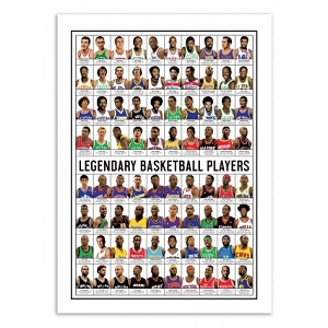WALL EDITION POSTER LEGENDARY BASKETBALL PLAYERS GM<br>