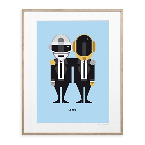 IMAGE REPUBLIC POSTER 22X22 DUO DAFT PUNK<br>