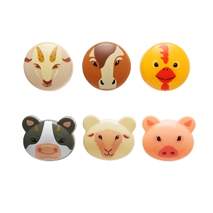 KIKKERLAND FARM ANIMAL BAG CLIPS<br>