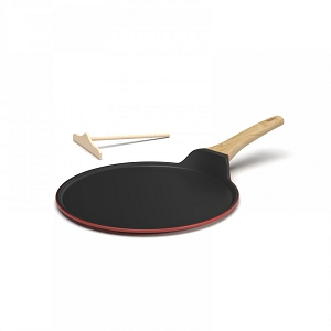 COOKUT CREPIERE DIAM28 AVEC RATEAU<br>ROUGE