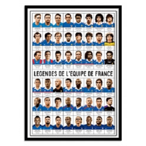 WALL EDITION POSTER LEGENDE DE L EQUIPE DE FRANCE<br>