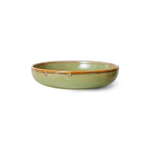 HK LIVING CHEF CERAMICS DEEP PLATE L<br>MOSS GREEN 