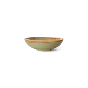 HK LIVING CHEF CERAMICS SMALL DISH RUSTIC<br>MOSS GREEN 