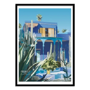 WALL EDITION POSTER JARDIN MAJORELLE  MARRAKECH<br>