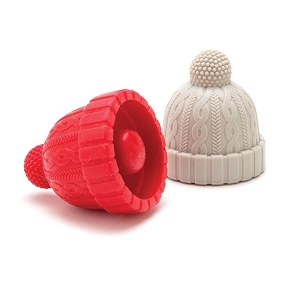 PA DESIGN BOUCHON BONNET BEANIE<br>ROUGE