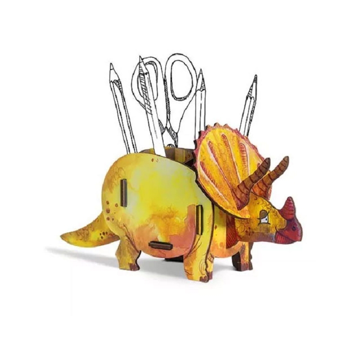 Werkhaus pot a crayons triceratops