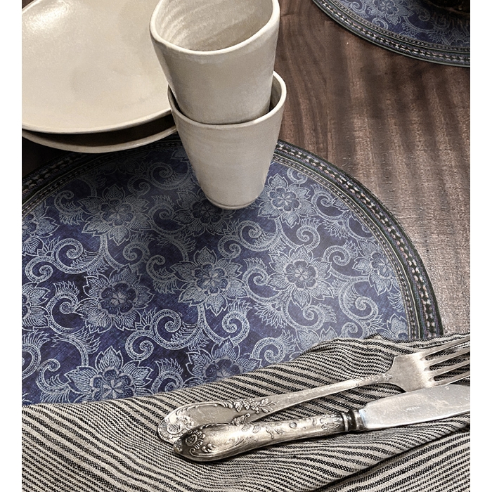 Beija flor set table rond bohemian garden indigo fl2582215_2