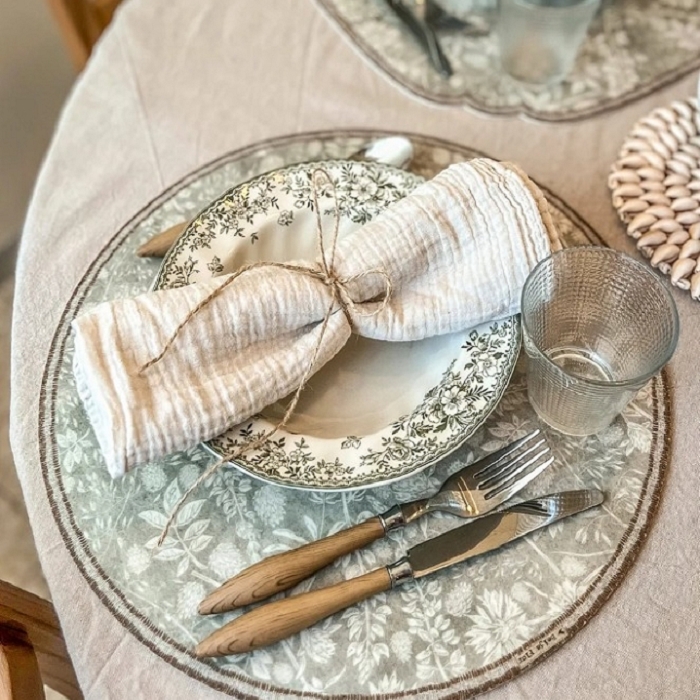 Beija flor set table rond botanic camelia2582229_2