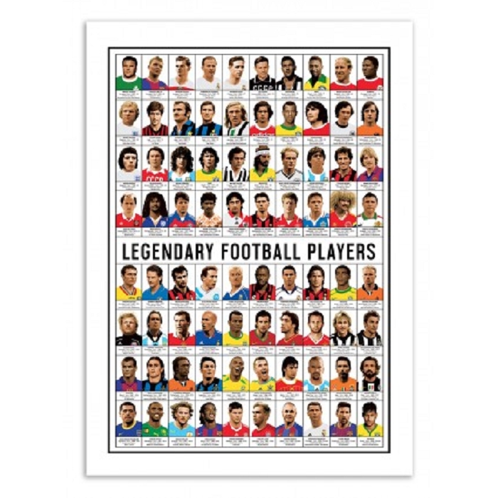 Wall edition poster legendary football players gm 