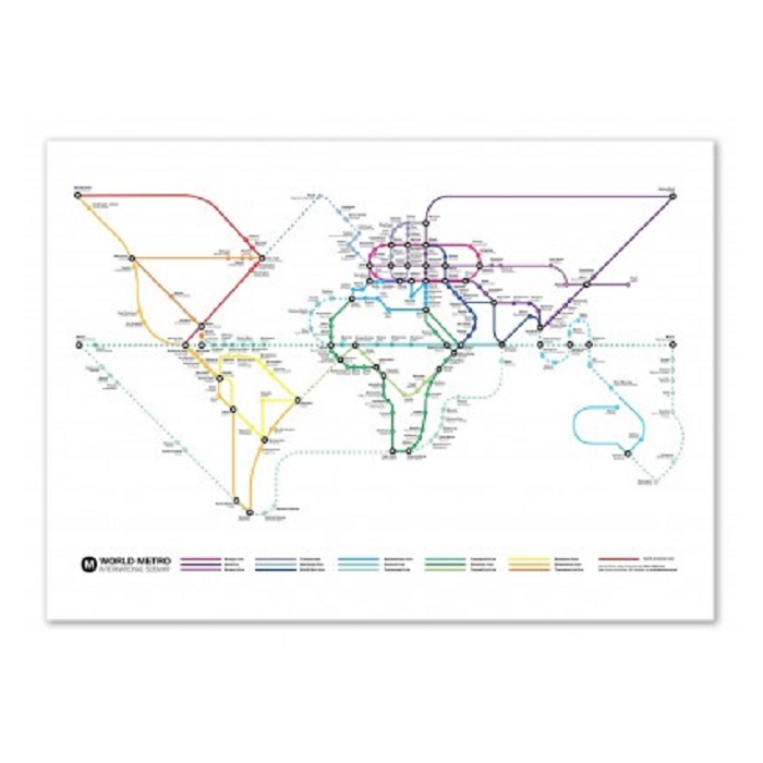 Wall edition poster world metro gm 