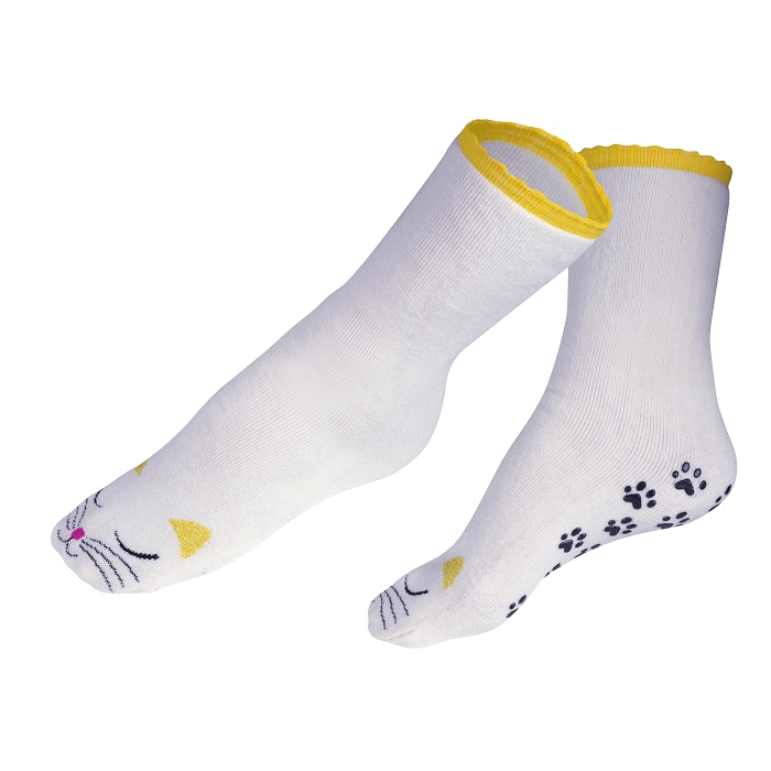 Pylones duchesse chaussettes chat blanc