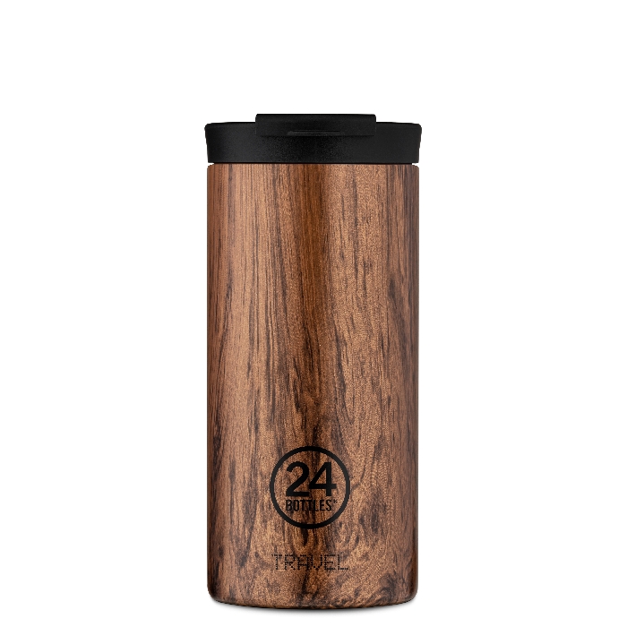 24bottles travel tumbler gm sequoia wood