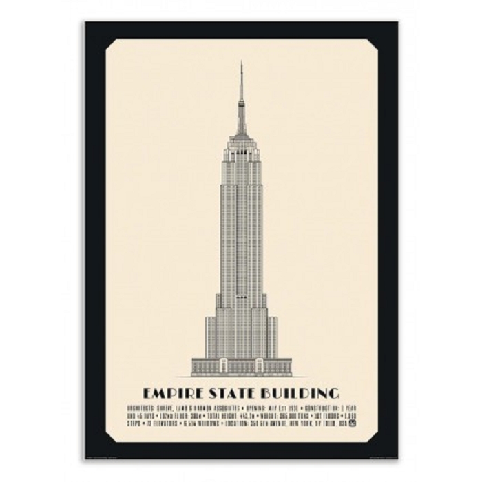 Wall edition poster empire state building 