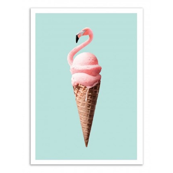 Wall edition poster flamingo cone 