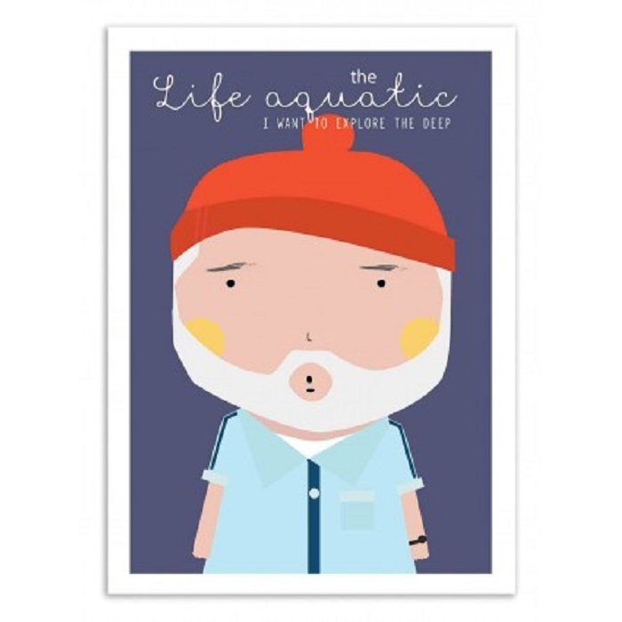 Wall edition poster the life aquatic ninasilla 